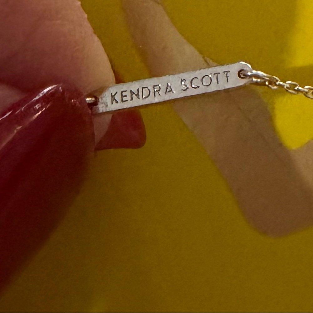 Kendra Scott Marisa pendant white diamond 14k WG. New. - Picture 2 of 7